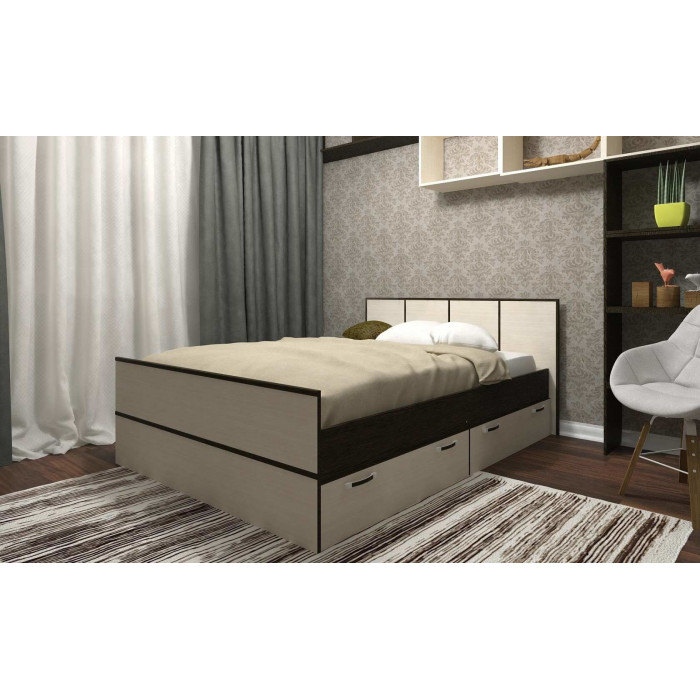 Двуспальная кровать 140х200 - БТ0038