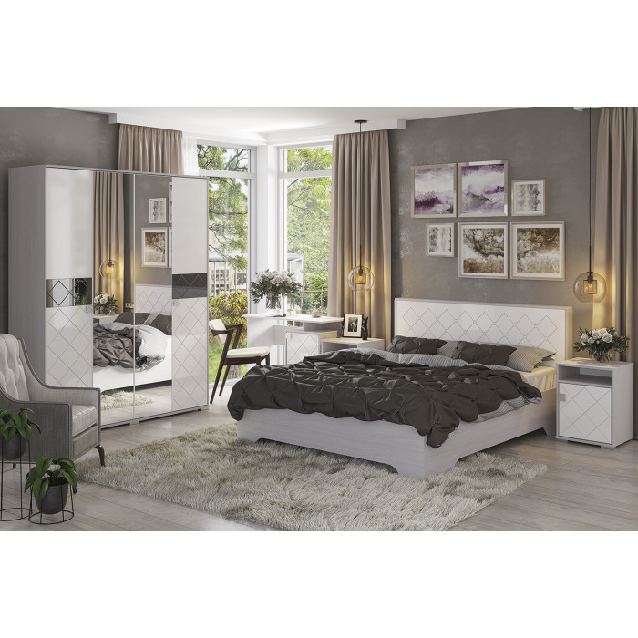 Двуспальная кровать 140х200 - СМ0307
